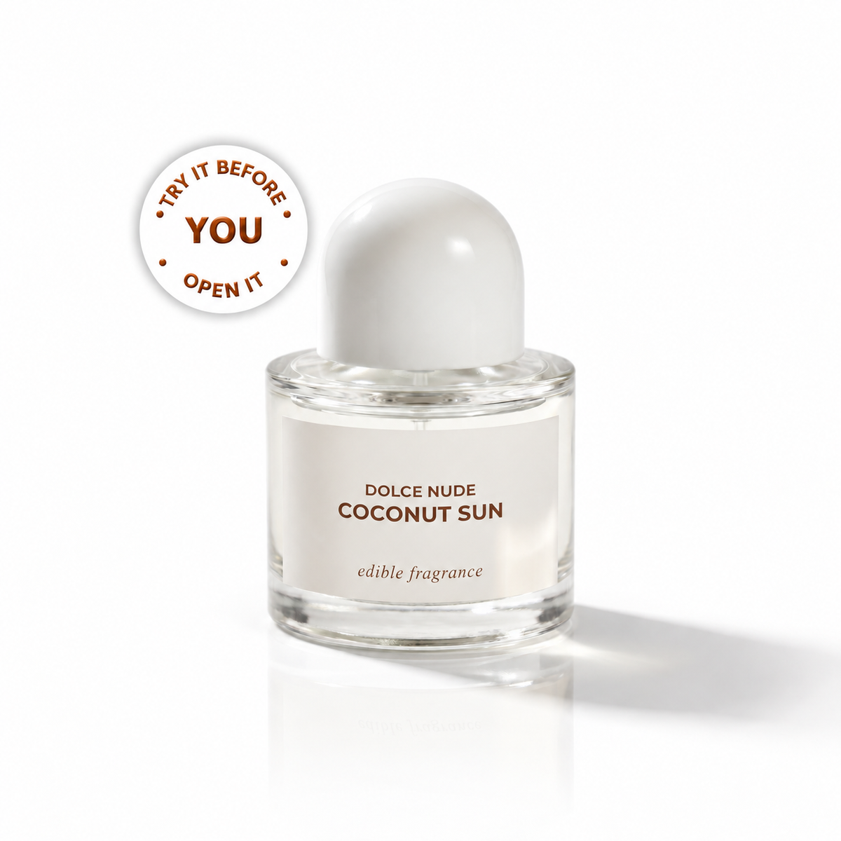 COCONUT SUN 50ml edible fragrance by DOLCE NUDE - try it before you open it