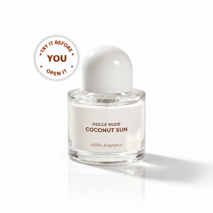 COCONUT SUN 50ml edible fragrance by DOLCE NUDE - try it before you open it