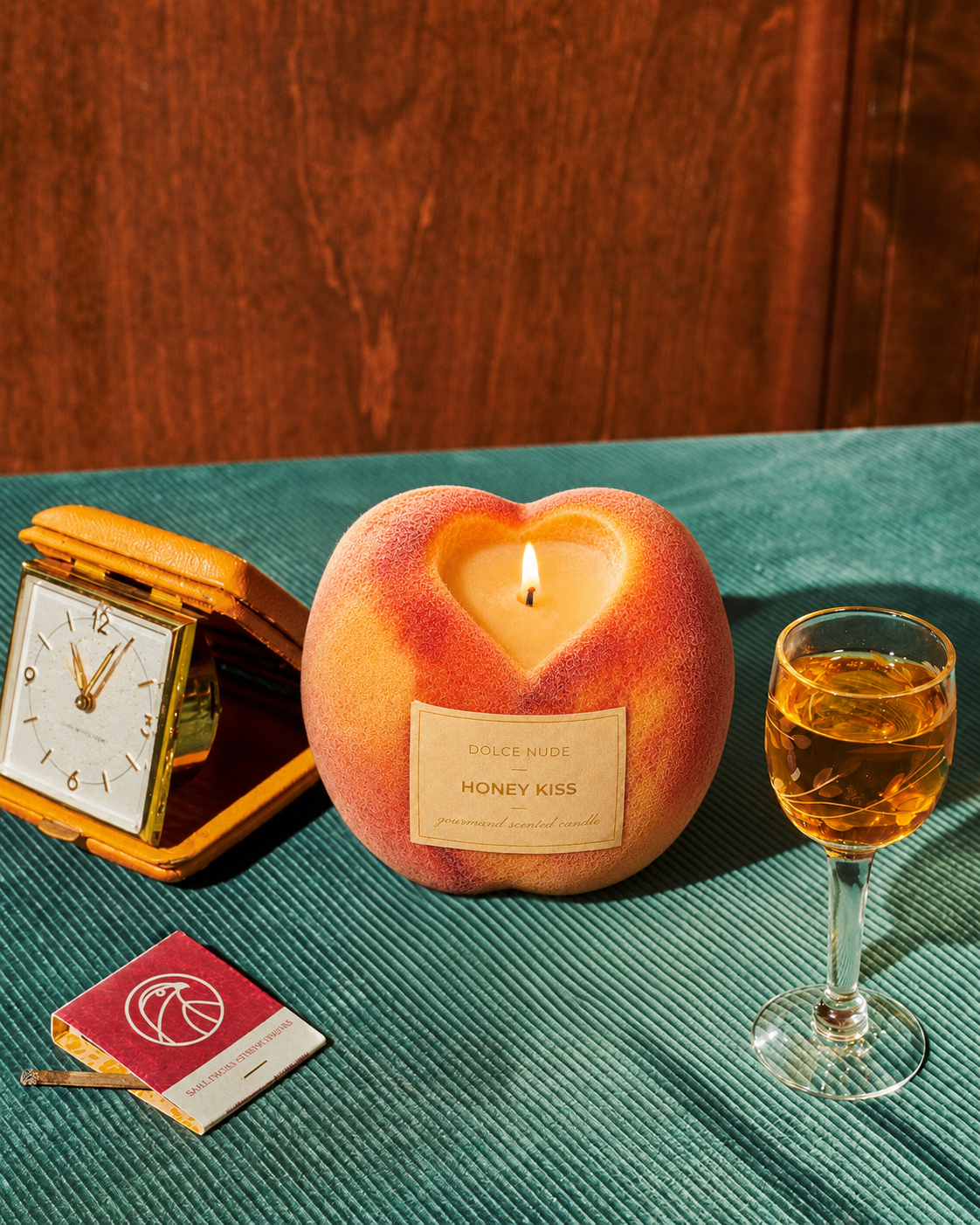 HONEY KISS peach and honey scented candle by DOLCE NUDE