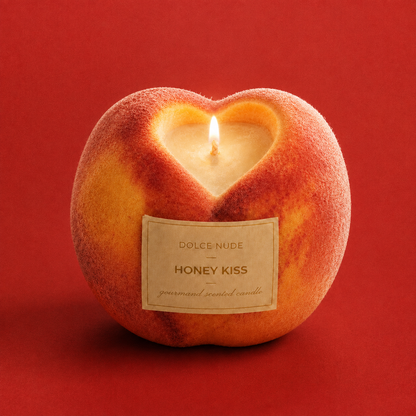 HONEY KISS peach and honey scented candle by DOLCE NUDE